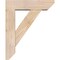 Ekena Millwork Traditional Slat Smooth Bracket w/ Offset Brace, Douglas Fir, 5 1/2"W x 18"D x 22"H BKT0604X18X22TRA06SDF - alternate 2